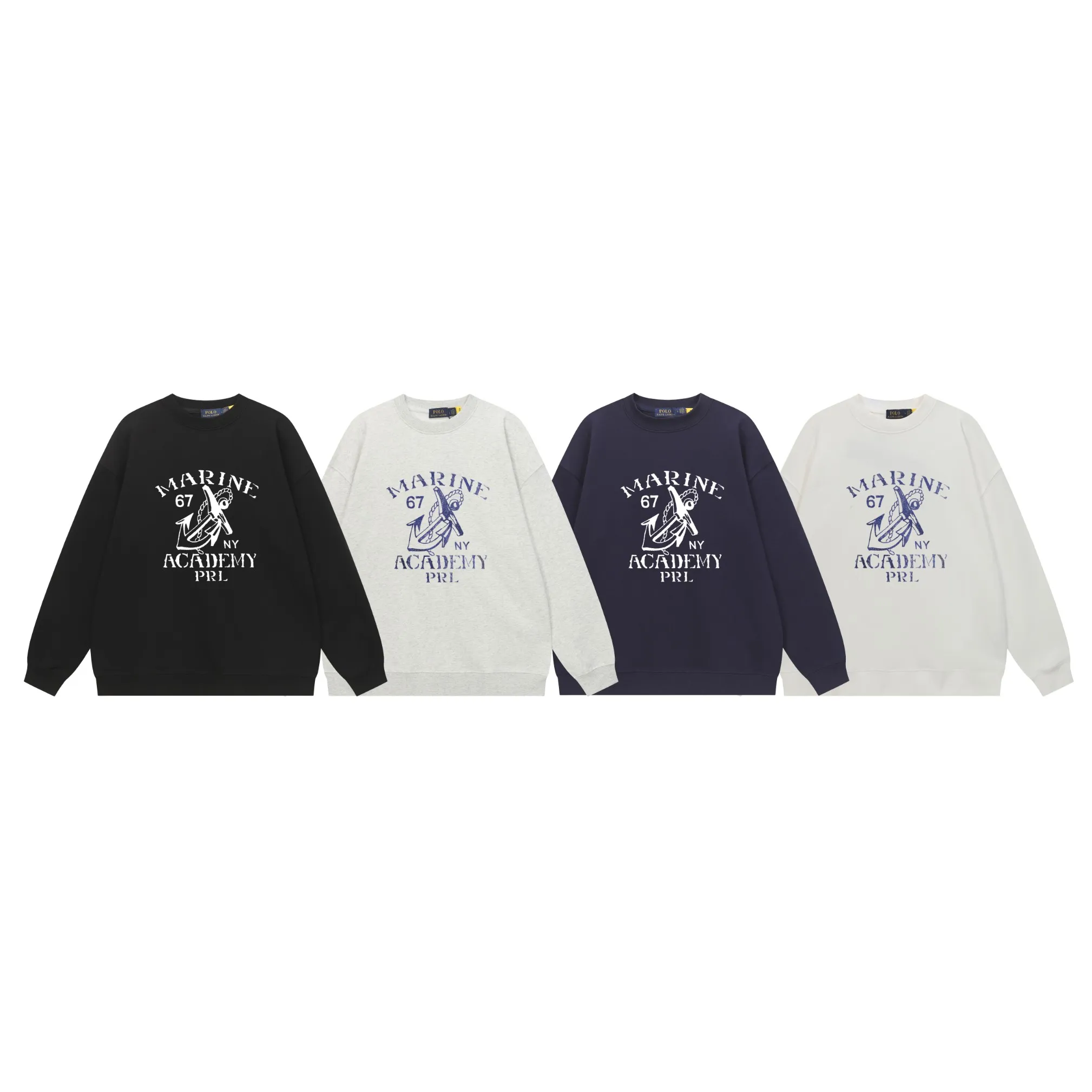 P200 Long-term stock] RalphLauren/Ralph Lauren 2025 autumn and winter new bear letter print 420g heavy large terry sweatshirt Ralph Lauren's age-reducing item, the coat fabric is made of 85% cotton ➕15% polyester, which not only retains the softness, comfort and breathability of cotton, but also adds the wear resistance and wrinkle resistance of polyester fiber, making the clothes more durable and easy to care for. Even in slightly cooler weather, you won't feel stuffy when wearing it. This kind of fabric has a natural crisp feel and is not easy to pill or deform. The bear on the chest is printed with English letters. It is full of color, full of three-dimensionality, and lifelike, adding a bit of liveliness and interest to the whole sweatshirt. There is no pressure to dress, regardless of age or gender. Complete accessories! Color: black, white, navy blue, light floral gray Size: M-L-XL-XXL